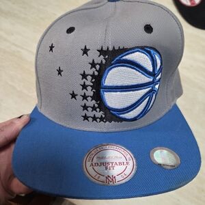 MAGIC Mitchell & Ness Black and Gray Cap with NBA Logo